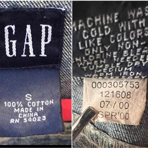 GAP Vintage Y2K Cropped Denim Jacket SZ S! EUC! - Picture 13 of 16